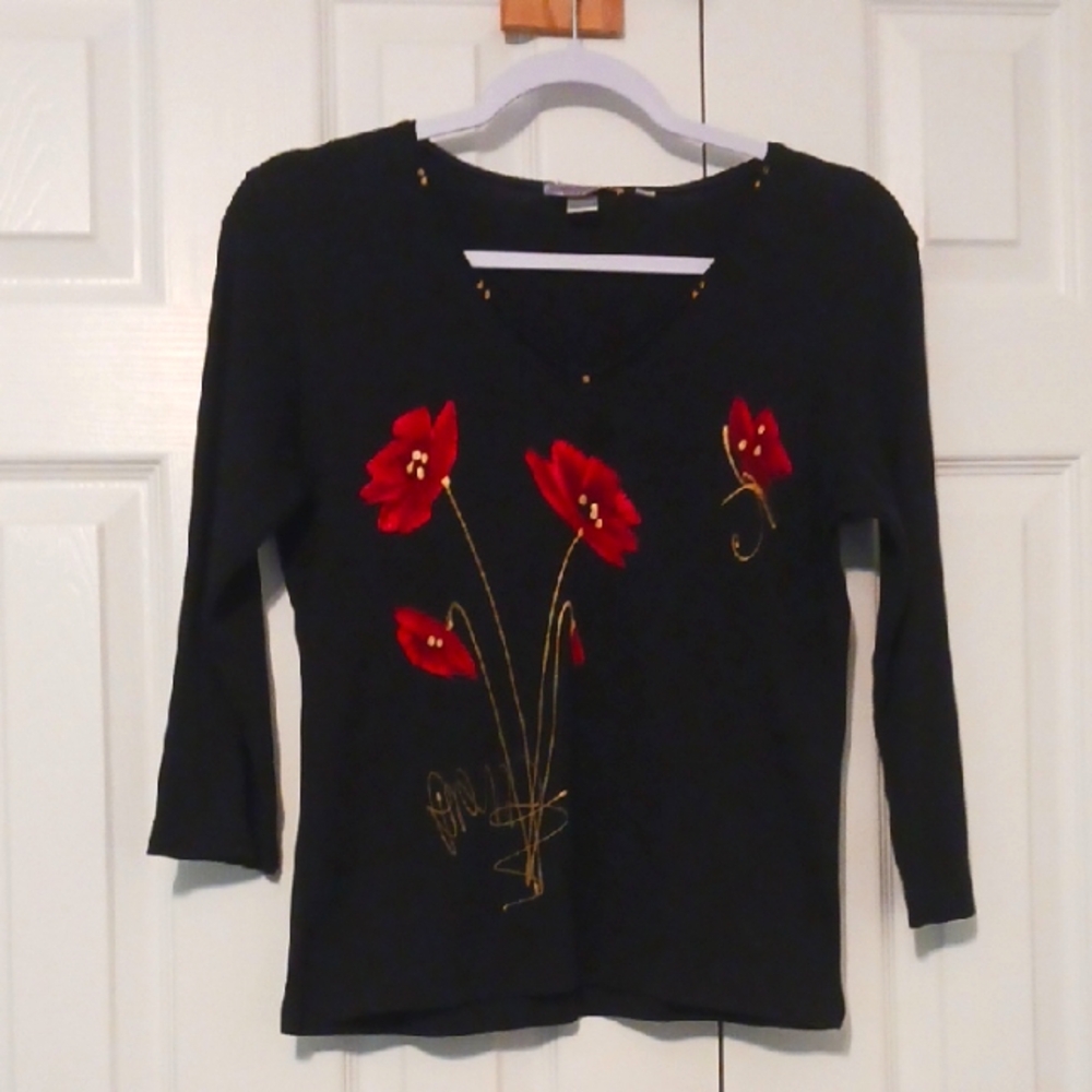 Black Top with Red Accents